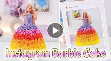 Get the Perfect Selfie with this Barbie Doll Cake and its Instagram-Inspired Dress