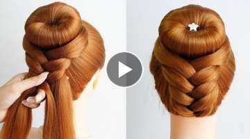 Easy French Roll Updo Hairstyle | Cute Updo Hairstyles For Prom | New Hairstyle Simple For Girl