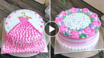 Frock Cake Design | New Style Birth Day Cake | Pineapple Pink Cake | Cake Video