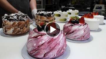 Amazing Skill! Beautiful Cake Master / 생크림 케이크 달인 / Bakery in Korea