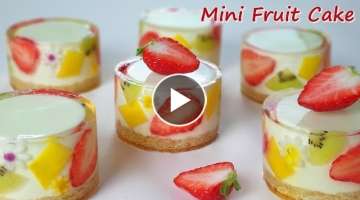 No-Bake / No-Egg / 컵 계량 / 과일 미니 젤리 치즈케이크 / Beautiful Fruits Mini Jell...