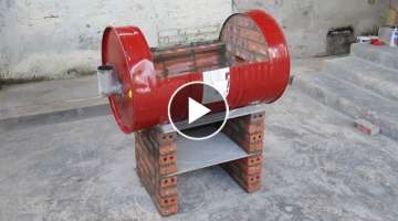 Wood stove building \ Creative ideas from cement and non-iron barrels