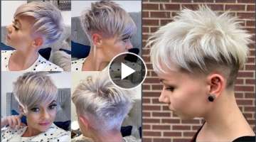 women Short Pixie Haircut | Fine Hair With Bangs Top Trending 20-2021