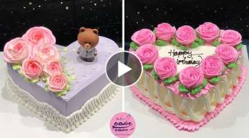 Beautiful Heart Cake Decorating Ideas For Beginners | Homemade Cake Decorating Tutorials