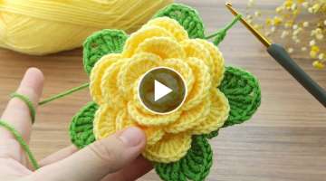 Wow Amazing????????you won't believe I did this / Very easy crochet rose flower motif making for ...