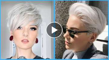 Platinum White Pixie Haircuts For 2021 | Women Short Haircut | Trendy Pixie Hair Ideas | Trendy H...