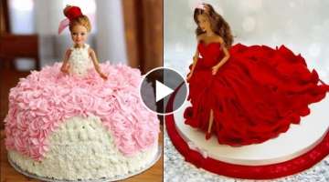 Top 5 Barbie Cake Tutorial Compilation 2017 - Most Satisfying Cake Styles Video
