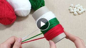 Easy Christmas Decoration Ideas with Woolen yarn - Christmas Tree Ornament Making - DIY Creative ...