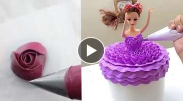 Торты|| Красивые техники оформление тортов|| Cake||Beautiful ...