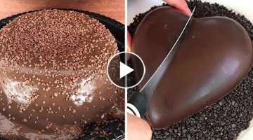 Most Tasty Heart Chocolate Cake Recipe | Tasty And Easy Chocolate Cake Decorating Idea | Yummy Ca...