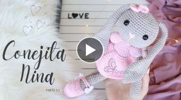Bunny Conejita Nina Part 1/2 Amigurumi Crochet tutorial-Sub ????????????????/ GretaWings