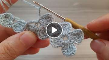 Very Beautiful Flower Crochet Pattern With Silvery Yarn ( Knitting Love ) çok güzel tığ işi ...