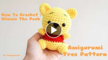 Part 1 | How to crochet Winnie the pooh | Step by step video tutorial | Amigurumi free pattern