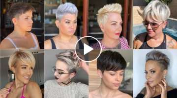 Women Balayage For Short Hair Ideas 20-2022 | Pixie Haircuts With Fine Bang | Boy Cut For Girls