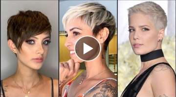 Short Pixie Haircut Ideas Most Viral 20-2021 | Assymetric PixieCuts with Long Silver Fine Pixie H...