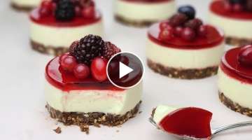 No-Bake /컵 계량/ 미니 바닐라 치즈케이크 만들기/ Mini Vanilla Cheesecake Recipe /...