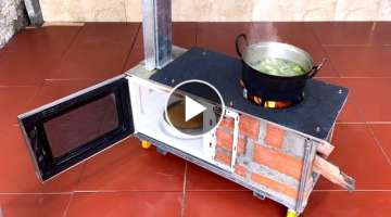 wood stove combined with baking tray #165