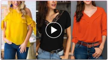 BLUSAS de MODA para 2022 / blusas en tendencias más bonitas para combinar con jeans | moda shopp...