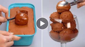 Easy Homemade Chocolate Ice Cream For Everyone | Best Cake Decorating Hacks | Yummy Cake