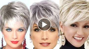 Women Grey Short????Pixie Haircut Ideas 50+ Women's | Latest Short Haircut Style With Edgy Haircu...
