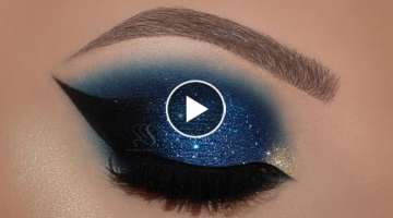 Glitter Blue Glam Cat Eyes | Melissa Samways