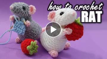 How to crochet a Rat with a Strawberry