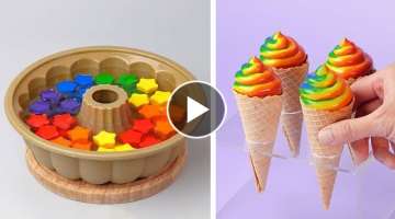Tasty And Creative Rainbow Cake Decorating Ideas | Top Amazing Cakes Recipes Compilation | So Tas...