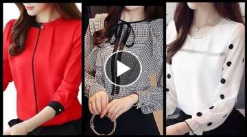 Attractive and classy office wear beautiful Blouse design ideas for business women 2020