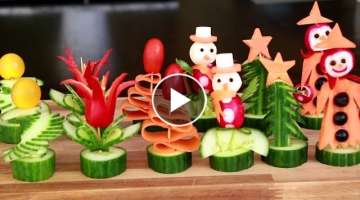 6 Food Challenge - Super Salad Decoration Ideas - Christmas Party Food Ideas