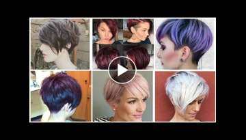 Top Trending & Amazing Hair Dye Colours Ideas With Different Short long Pixie Bob HairCuts Image'...