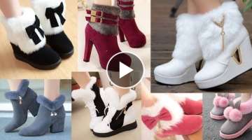Most Attractive Warm boots for girl| New Arrival heels shoes| सर्दी के मौसम...