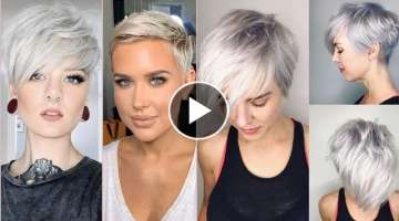 Amazing Silver Pixie Haircut Ideas 20-2021 | Pixie Cut For Thin Hair