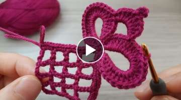 Very Beautiful Flower Crochet Pattern With Motif Model (Knitting Love)???? Çok Kolay Tığ İşi...