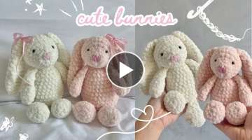 how to crochet a cute bunny | beginner-friendly tutorial with row counter app (no magic ring!)