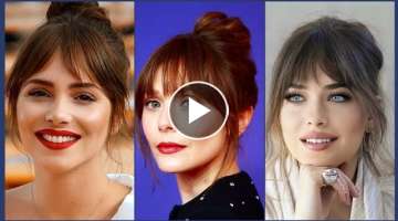 Most Beautiful and Stylish bottleneck bangs ldeas for Ladies 2023