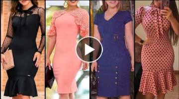 attractive and most gorgeous unique bodycon dresses designs four working ladies