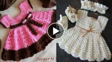 cutest crochet baby frock pattern #amazingly beautiful baby top collection