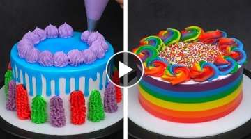 Most Satisfying Cake Decorating Recipes | Perfect Rainbow Cake Decorating Tutorials For Holidays
