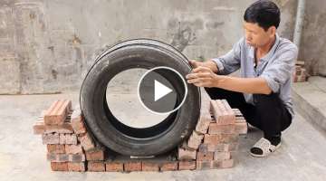 DIY wood stove - How to make a beautiful and effective wood stove from old tires