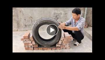 DIY wood stove - How to make a beautiful and effective wood stove from old tires