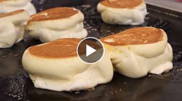 부드럽고 촉촉한 수플레 팬케이크 (egg souffle pancake, パンケーキ, 餅子 12,00...