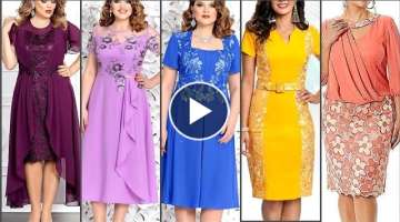 Gorgeous & Fashionable Plus size Mothers French Lace Formal Sheath Cocktail Dresses Designs 2022