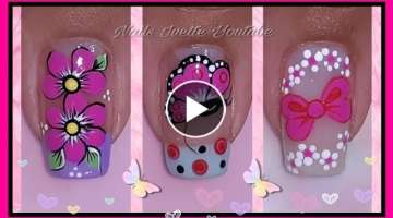 3 Decoración de uñas rosado/diseño de uñas flores/Diseño de uñas mariposa/Diseño de uñas ...