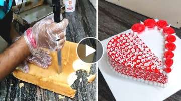 Red Heart Shape Cake | Engagement Cake Design | Love Cake Design