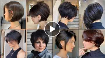Best short layers pixie short bob haircut and amazing day colours ideas for ladies #shorts #hair...