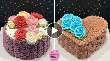 Awesome Flower and Heart Cake Decorating Tutorials Ideas For Occasion | Perfect Cake Compilation