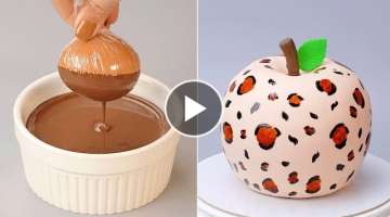 Fancy APPLE Cake Decorating Recipe | Delicious Chocolate Dessert Tutorials