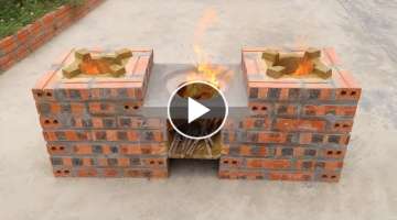 Building wood stove new style \ Stove firewood saving