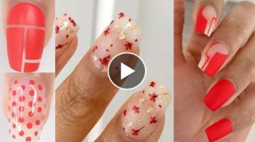 EASY SPRING/SUMMER NAIL IDEAS | nail art designs compilation - red nails