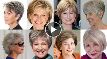 Best Short Bob Pixie Hairstyles For Women Any Age 40-50 With Platinum Gray Hair Dye Colours 2022